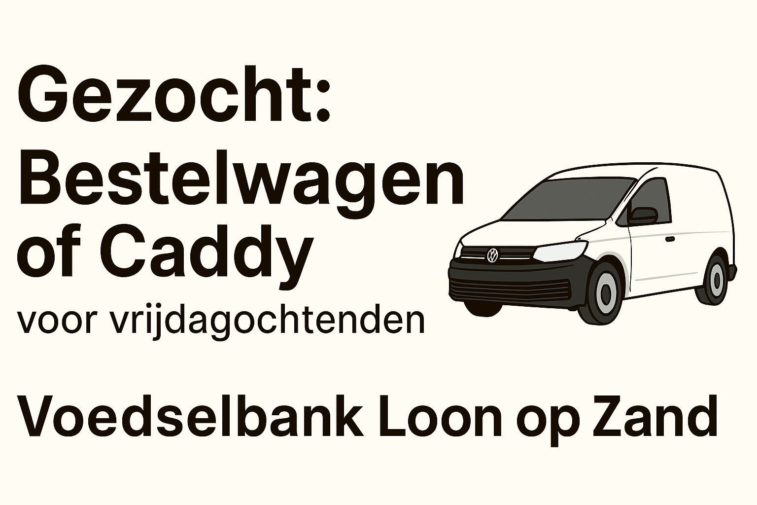 Caddy gezocht